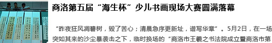 商洛第五届“海生杯”少儿书画现场大赛圆满落幕（组图）