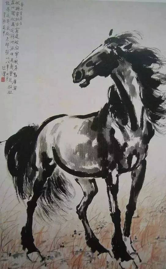 徐悲鸿《立马》